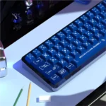 Immersive Interstellar Journey PBT Dye-sub Keycap Set from various angles, highlighting its vibrant cosmic nebulae and celestial body designs for cosmic wonder.