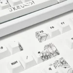 Playful JK Girl PBT dye-sub keycaps set, showcasing sweet plaid colors and unique durable design for mechanical keyboards.