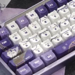 Handcrafted JX Online 3 Badao Clan artisan keycap set, viewed from a unique angle, showcasing its intricate Wuxia aesthetics and fierce mythical creature.