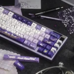 A handcrafted JX Online 3 Badao Clan artisan keycap set, showcasing its intricate details from a unique angle, highlighting the fierce mythical creature.