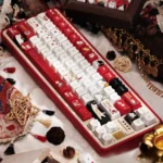 Exclusive JX3 Ming Jiao Keycaps MAO profile artisan set, showcasing mysterious desert aesthetics, lunar motifs, and ancient martial arts from JX Online inspired.