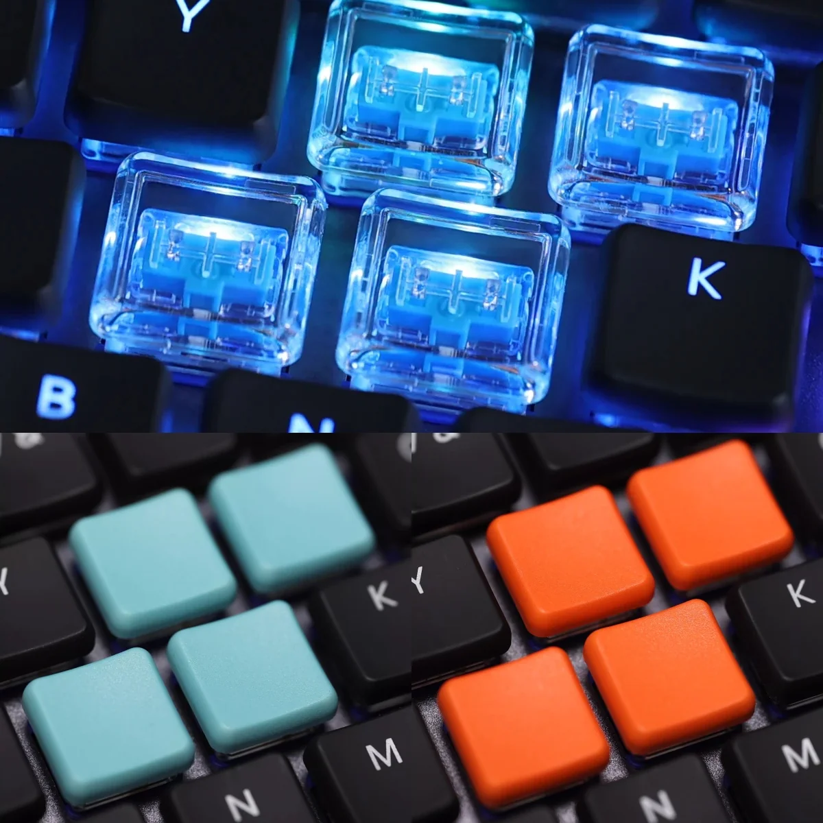 Vibrant low-Shaft PBT Kailh Choc keycaps, precisely tailored for Choc V1 switches. Clean, minimalist design showcasing premium aesthetics.