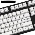 Detailed view of the Honor PBT Keycaps Set, emphasizing its premium PBT durability and clean design with refined cultural motifs for custom keyboard.