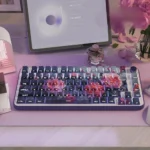 Vibrant Monet Keycaps set: PBT dye-sublimation brings Impressionist oil painting masterpieces and serene artistic brushstrokes to your desktop.