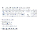 Sea Moon PBT Dye-Sub Keycaps (136-key set) displaying soft, glowing moon designs in serene aquatic hues, with crisp, artistic legends.