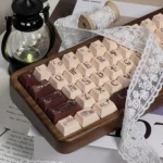 Exquisite Music Rose PBT Dye-Sub Keycap Set featuring delicate rose and musical motifs, captured from various artistic angles, embodying romantic elegant.