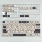 Exquisite Music Rose PBT Dye-Sub Keycap Set for 75-87 layout, showcasing delicate rose and musical motifs with artistic elegance.