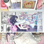 Exclusive KAngel Needy Streamer Overload desk mat. A unique angle highlights its vibrant, iconic anime art and artistic internet culture style.