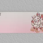 Close-up of the Nine-tailed Fox Mousepad & Desk Mat, showcasing its exclusive mythical art and intricate ancient Chinese folklore design for a mystical desk aesthetics.