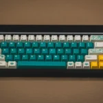 Artistic Rainforest PBT Dye-Sub Keycaps. Lush greens, earthy browns depict serene rainforest from a unique angle.