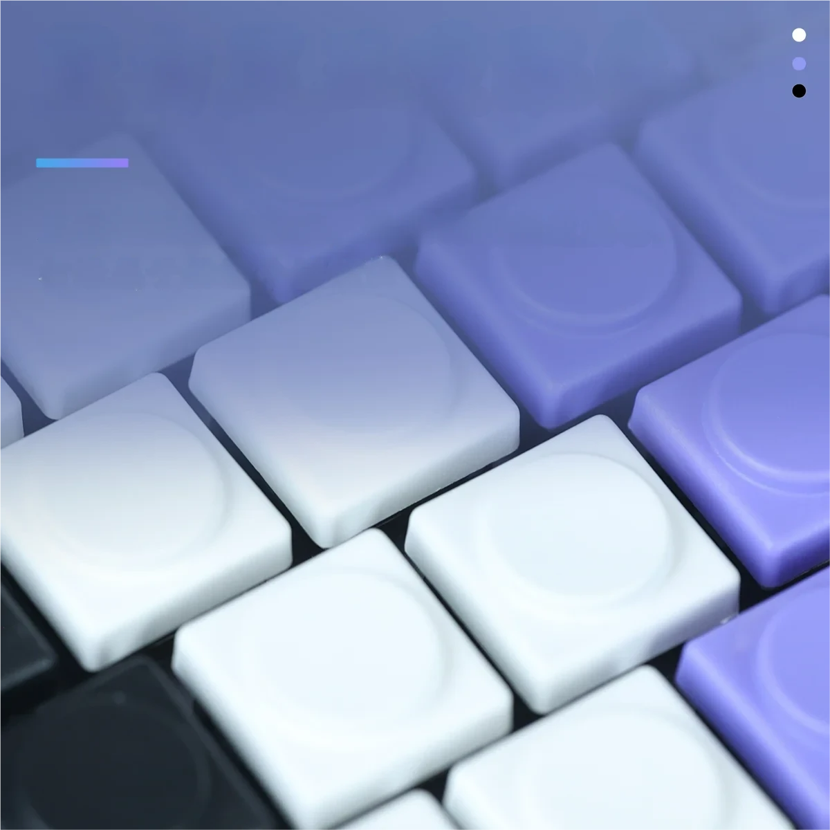 Sleek Pig Nose Low-Shaft Choc V1 keycaps from multiple angles, highlighting their unique ergonomic contour. Premium PBT/PC construction in modern comfort design.