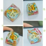 Premium Pokemon artisan keycaps showcasing intricate, vibrant Pidgeot designs, capturing iconic characters in original colors.