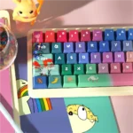 Quirky Keycap Set gallery: detailed views of quirky fantasy PBT dye-sub legends and durable PBT construction from multiple angles.