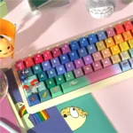 Quirky Fantasy PBT Dye-sub Keycap Set gallery. Various angles showcase quirky, imaginative illustrations and crisp dye-sub legends on durable PBT.