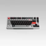 Vibrant Smiling Rhythm PBT Keycaps Set, showcasing crisp dye-sub artistry with abstract rhythmic patterns and cheerful motifs on durable PBT, radiating playful design.