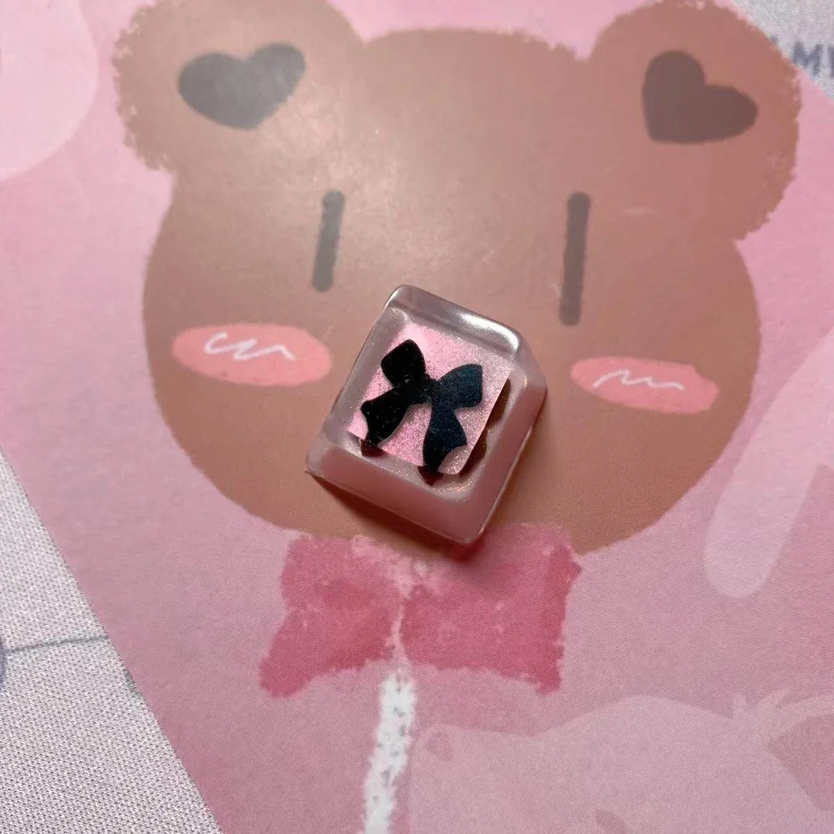 Elegant Ribbon Keycap, featuring intricate cute design, perfect for a unique, personalized keyboard aesthetic.