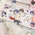 Close-up of the exclusive Rikka Takanashi Desk Mat, showcasing its vibrant anime art with Chunibyo & Delusions Magic details.