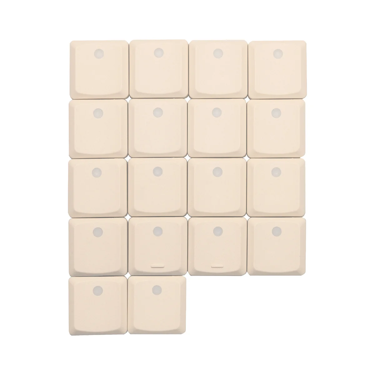 Sleek Low Shaft Supplement Keycap Set, translucent for premium backlighting on custom minimalist keyboards.