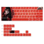 Exclusive Snake Woman PBT Keycap Set displayed from multiple angles, revealing its intricate dark fantasy art and mystical, enigmatic details.