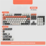 Starting Line PBT Keycap Set gallery. Views highlight unique four-sided side-lit keycaps, showcasing dynamic radiance and a modern, premium aesthetic.