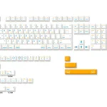 Dynamic Storm PBT Keycaps Set, Cherry Profile Set, highlighting intricate storm design, contrasting tones, durable PBT, and crisp dye-sub legends for premium setup.