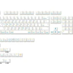 Premium Dynamic Storm PBT Keycaps Set, normal edition, showcasing the intricate elemental storm design with contrasting tones, crisp dye-sub legends.