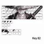 Playful Straw Hat Keycap Set gallery showcasing multiple angles of the iconic side-engraved anime character design and vibrant backlit PBT.