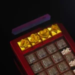 Sleek metallic Poker suits Keycap, showcasing its durable build and intricate poker suit engraving from a unique angle, perfect for enthusiasts.