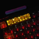 A gallery of sleek poker suits keycaps, showcasing their durable design and intricate poker suit engravings from various angles for gaming enthusiast.