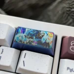 The iconic Super Saiyan Blue Vegeta Titanium Keycap is vibrant, intricate, premium titanium, and a powerful 2U Backspace.