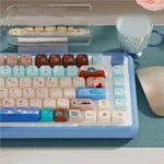 Premium Titanic Keycap Set, showcasing durable PBT and elegant MDA profile. Features iconic nautical art in deep sea tones.