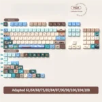 Majestic Titanic Keycap Set, full view, revealing durable MDA profile PBT caps in elegant deep sea tones with intricate historical clock.