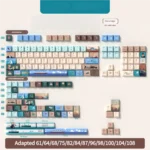 Experience a nostalgic voyage with this premium 158-key full set of Titanic PBT Cherry profile keycaps set, showcasing deep blue hues and iconic ship motifs.