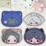 Close-up of a playful Valorant agent Mouse Pad from various angles, highlighting its vibrant, stylized design as a collectible desk art piece.