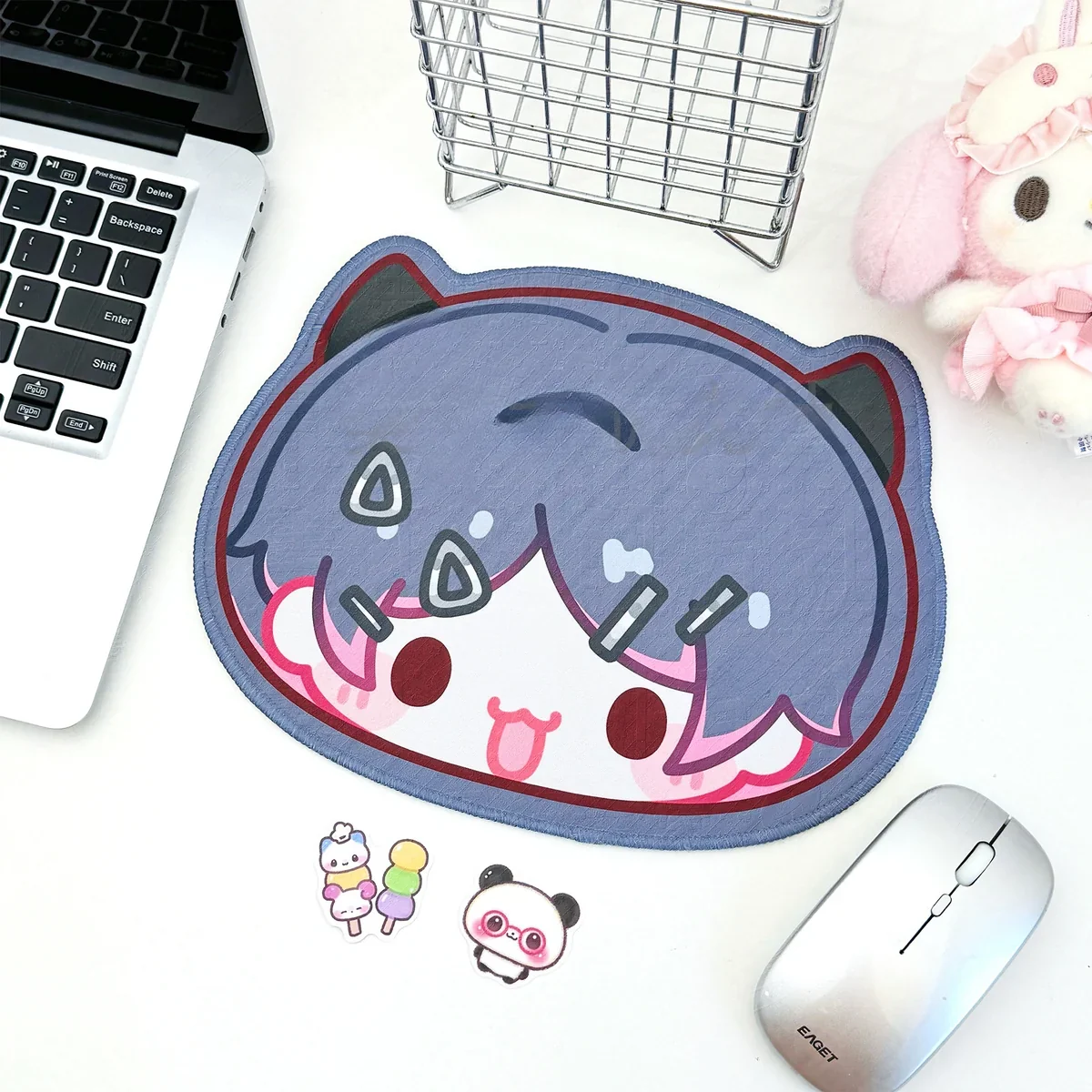 Close-up of a whimsical Valorant agent Mouse Pad, showcasing its vibrant details and playful design as a unique desk art collectible.