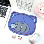 A vibrant, playful Valorant agent Mouse Pad from multiple angles, highlighting its whimsical design and collectible quality as unique desk art.