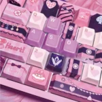 Close-up of a handcrafted Valorant Omen X Skill artisan keycap, showcasing its spectral power design and dark, mysterious aesthetic from a unique angle.