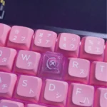 Dynamic Valorant Reyna Skill keycap gallery, handcrafted with vibrant backlit details, captured from multiple angles. This fierce gaming art piece is captivating art.