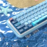 Unique Whale Fall Deep Ocean PBT Keycap Set, with mystical deep ocean whale fall design from a new angle. Premium PBT texture.
