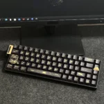 Exclusive Zeus Cherry Keycap Set, regal black and gold, intricately sculpted King of Gods. Gallery shows premium details from all angles.