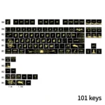 Exclusive Zeus Cherry Keycap Set in regal black and gold, intricately sculpted as the commanding King of Gods.