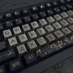 26 Alphabet OEM Supplement Keycap Set, multiple views. Solid, weighty metallic with polished or antique finishes. Premium artisanal detail on personalized design.