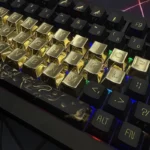 Close-up of a 26 Alphabet OEM Supplement Keycap Set, showcasing its solid weight and artisanal detail for an elevated keyboard experience.