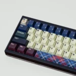 Americano Retro PBT Keycap Set from a unique angle, highlighting durable PBT and ergonomic design with a warm, vintage coffee aesthetic.