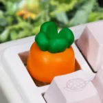 Adorable hand-sculpted Carrot artisan keycap, bringing a touch of whimsical charm and uniqueness to your mechanical keyboard.