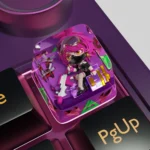 Handcrafted Toxik Midnight Delta Force artisan resin keycap, showcasing its dark tactical biohazard design and mystical ancient curse accents.