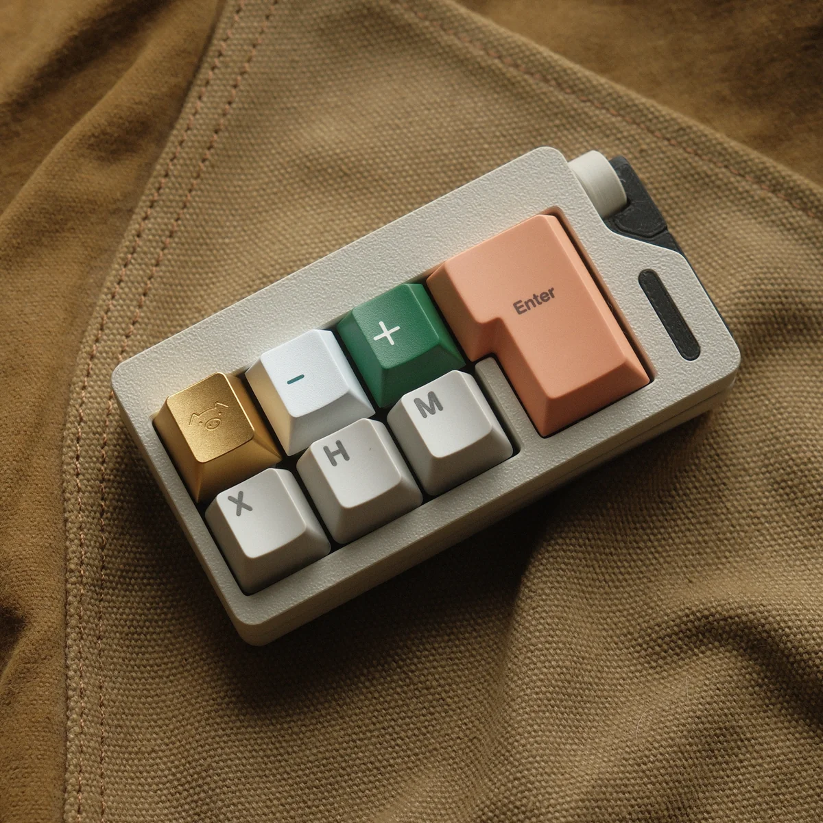 Handcrafted aluminum alloy Artisan Pig Keycap displayed from multiple artistic angles, emphasizing its whimsical design and lustrous metallic finish.