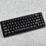 Luxurious Black Gold Baroque PBT Keycaps Set, showcasing intricate classical gold patterns on deep black keys for a grand, artistic keyboard.