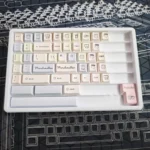 C Sugar Keycaps Set product gallery, showcasing vibrant, candy-inspired dye-sub PBT keycaps from multiple playful angles. Notice the crisp legends and durable PBT material.