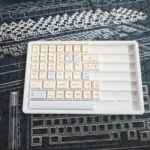 C Sugar Keycaps Set display, showcasing the vibrant, durable PBT keycaps with crisp, full dye-sub legends and a playful candy-inspired modern aesthetic.